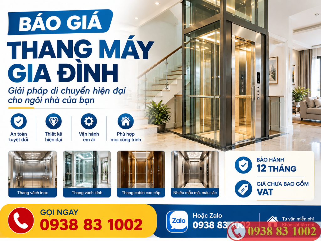 báo giá thang máy gia đình